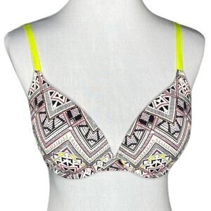 PINK Victoria’s Secret Wear Everywhere Aztec Push Up Bra Black White Size 34D